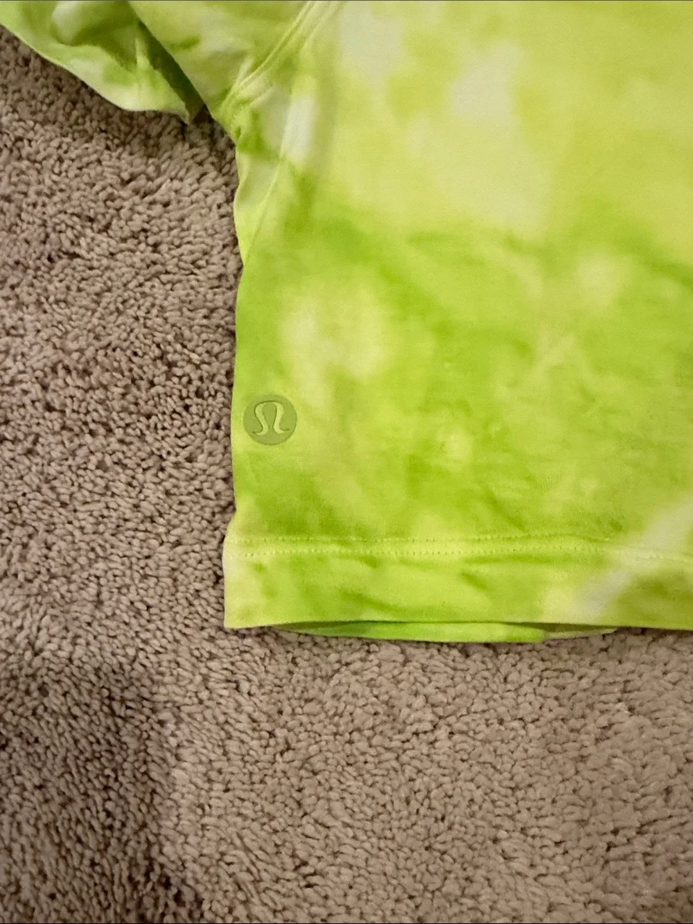 lululemon athletica Neon Lime All Yours cropped Tee size 6